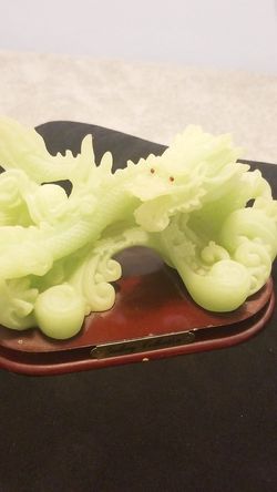 Glow in the Dark Green Dragon Statue