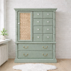 🌿 Vintage Sage Storage Cabinet/Dresser/Wardrobe