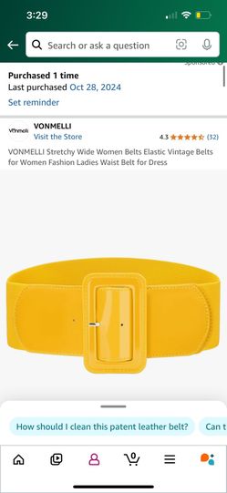 Stretch Women’s Belt Yellow
