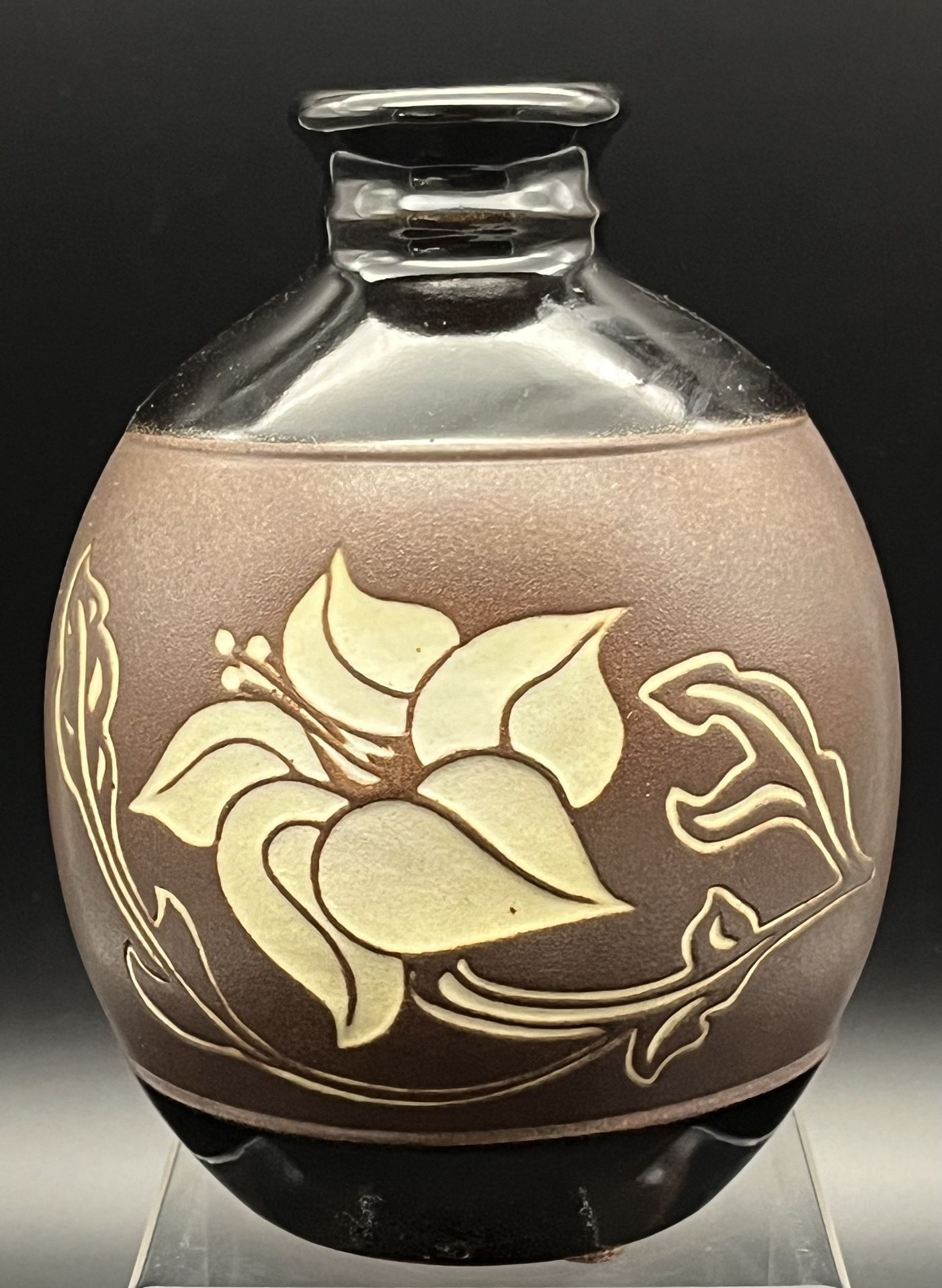 Vtg Robert Maxwell “Lily Flower” Pottery Craft USA Stoneware Vase