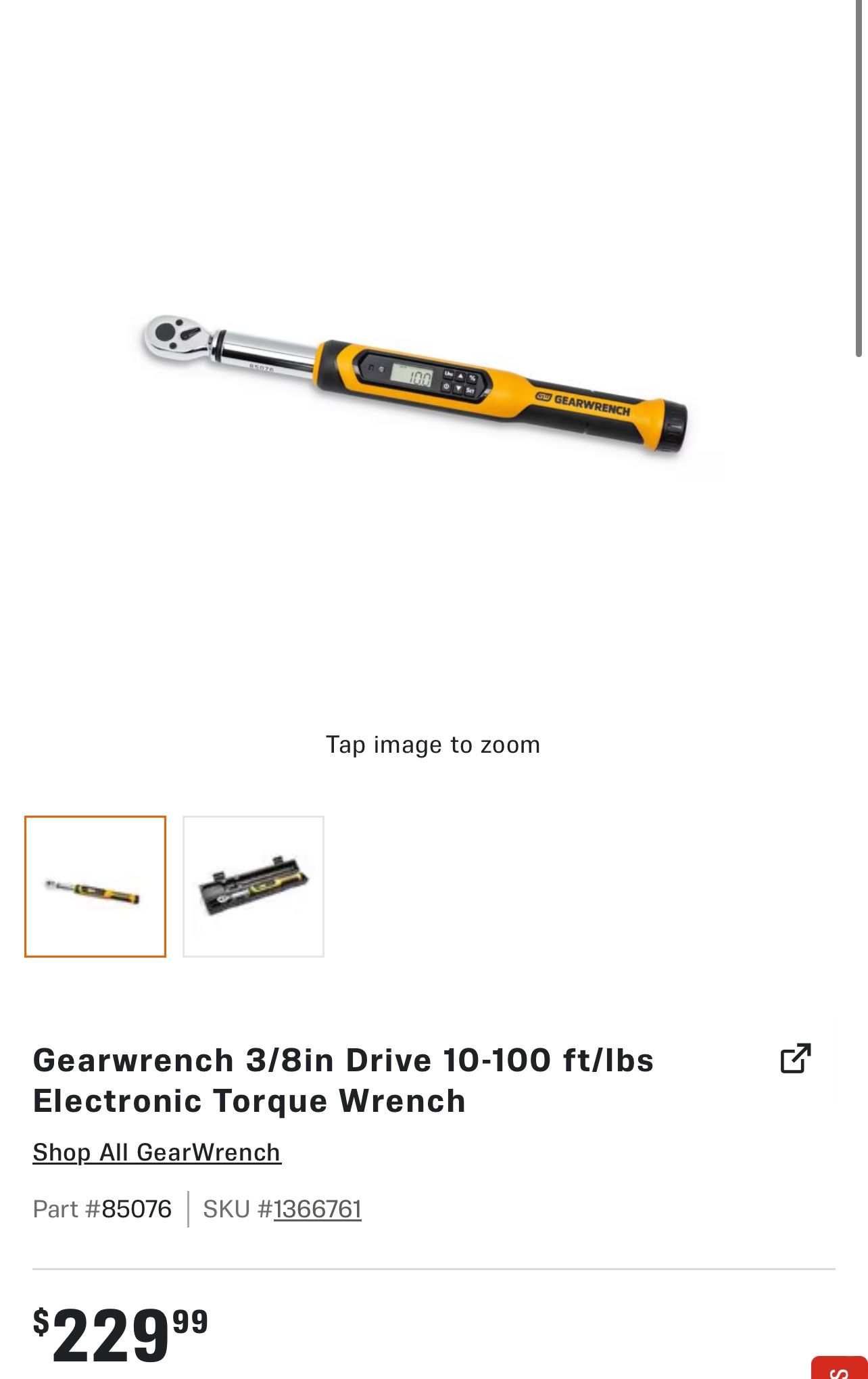 GEARWRENCH 3/8 Drive Electronic Torque Wrench