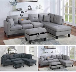 $399 sectional couch with ottoman