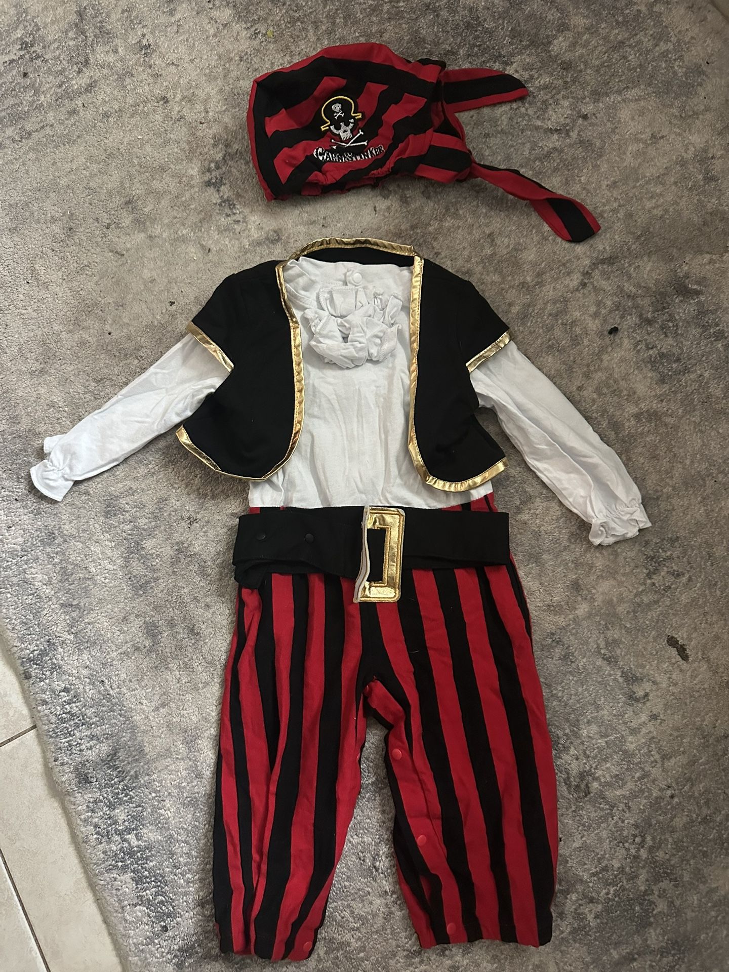 Pirate Costume For Halloween Size 2T