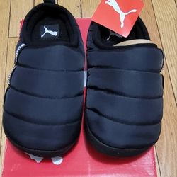 Puma Black Puffer Slides - Size US 4