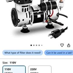 MBAOHENG Oil-Free Vacuum Pump 70 L/min