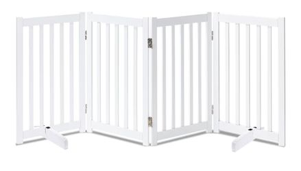 New In Box 4 Panel 30"H X 80"W Freestanding Pet Dog Gate Barrier 