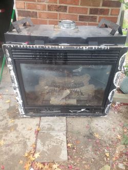 Gas Fireplace Insert with Glass Door