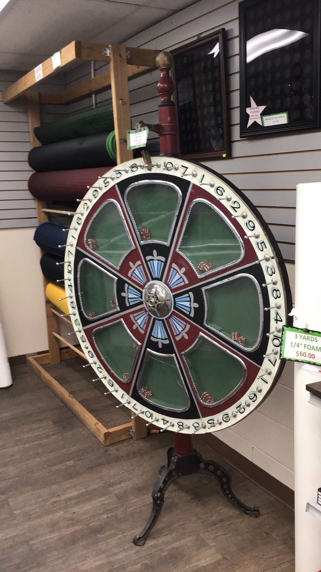 1960s Casino Craps Dice Wheel