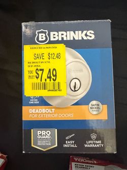 Brinks Satin Nickel Deadbolt for Exterior Doors
