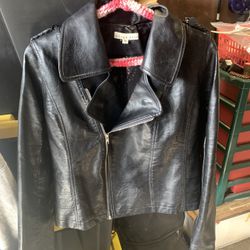 Women’s Motorcycle Jacket Blanc Vegan leather