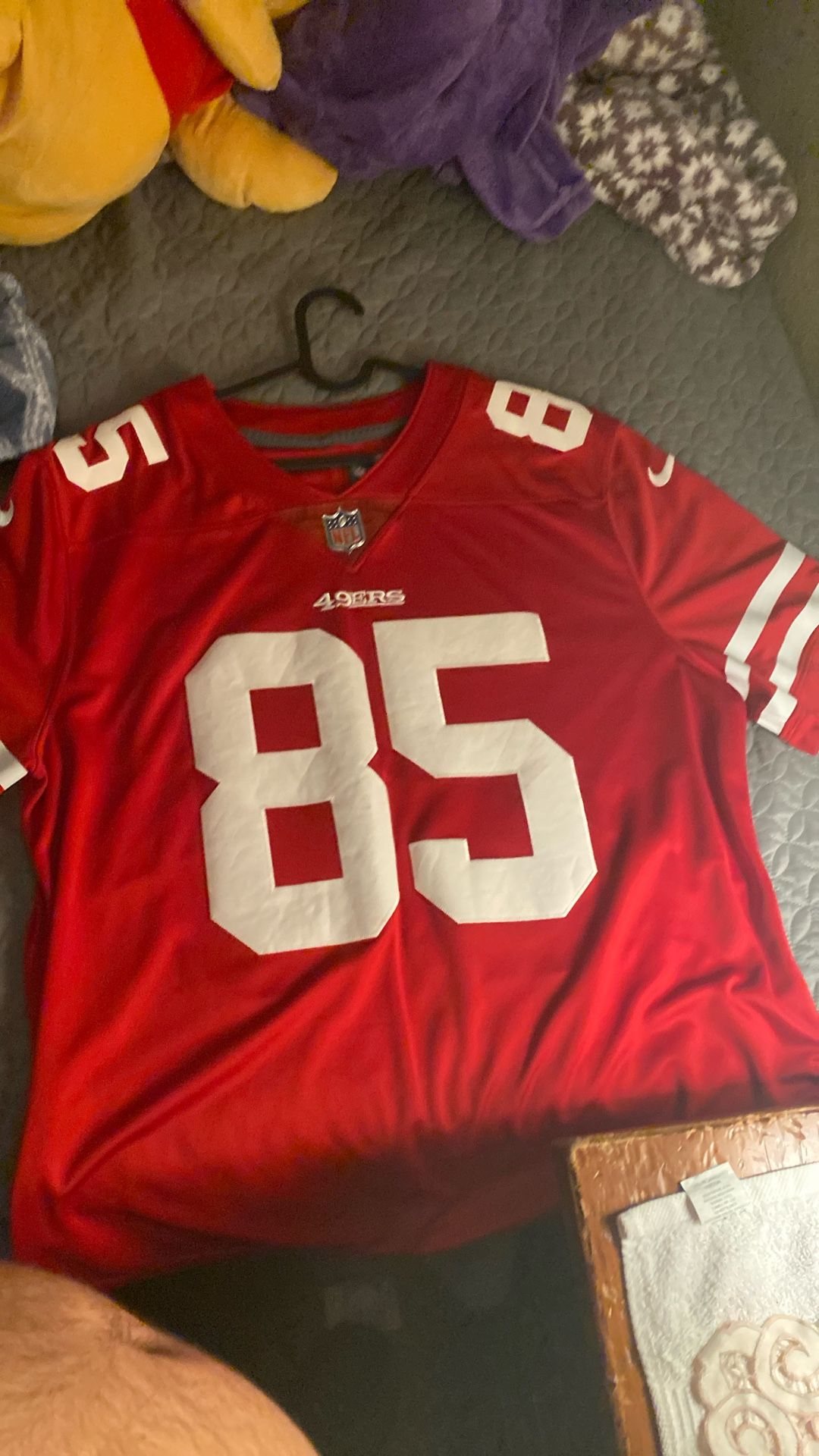Red And White George Kittle Jersey