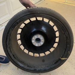 22" Gloss Black Rims Wheels Set of 4 w/ Tires