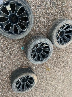 6 lug universal rims and tires set