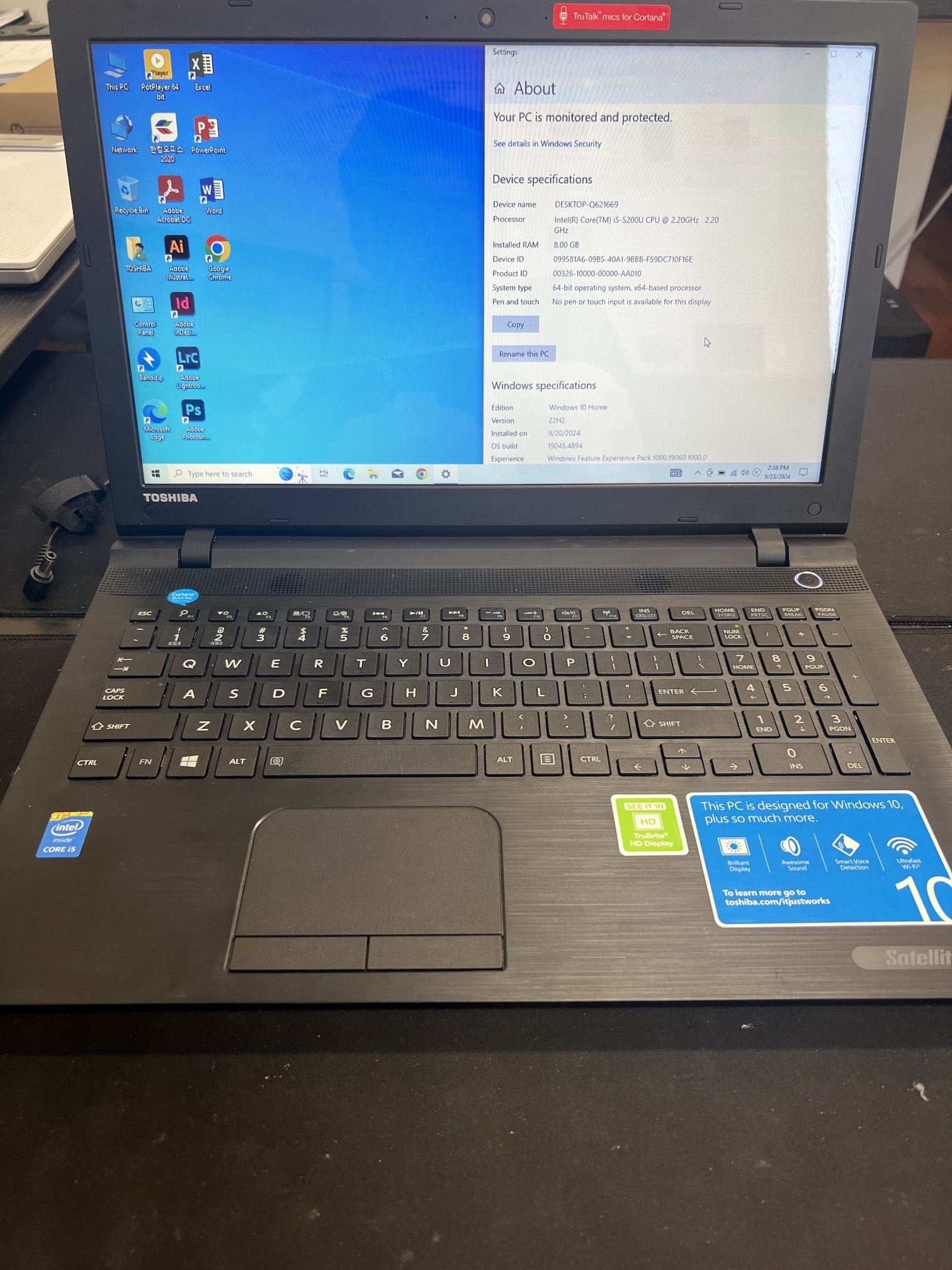 Used Toshiba Laptop (15.6 inch)