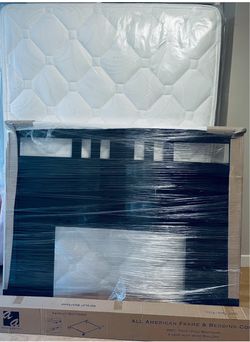 Mattress and Twin/Full Bed Frame Set