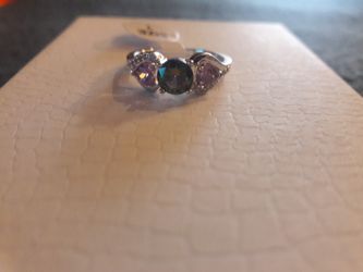 NEW STERLING SILVER CUBIC ZARCONIA RING
