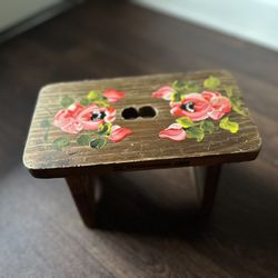 Small Wood Stool - See Photos For Measurements