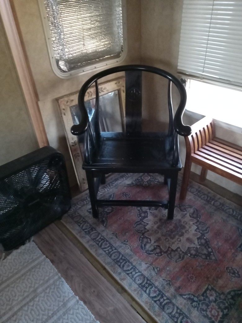 Big Black Captions Chair