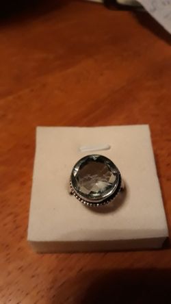 Beautiful Aqura Quartz silver ring