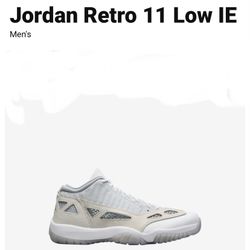 Jordan Retro 11 Low IE (men’s). Sizes. 10, And 12