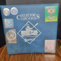 Collector's Card Album Baseball Binder Blue D Ring Vintage 80s 90s Binder ONLY