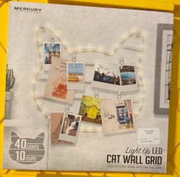 Light Up LED Cat Wall Grid for Photos (2) Prices in Ad