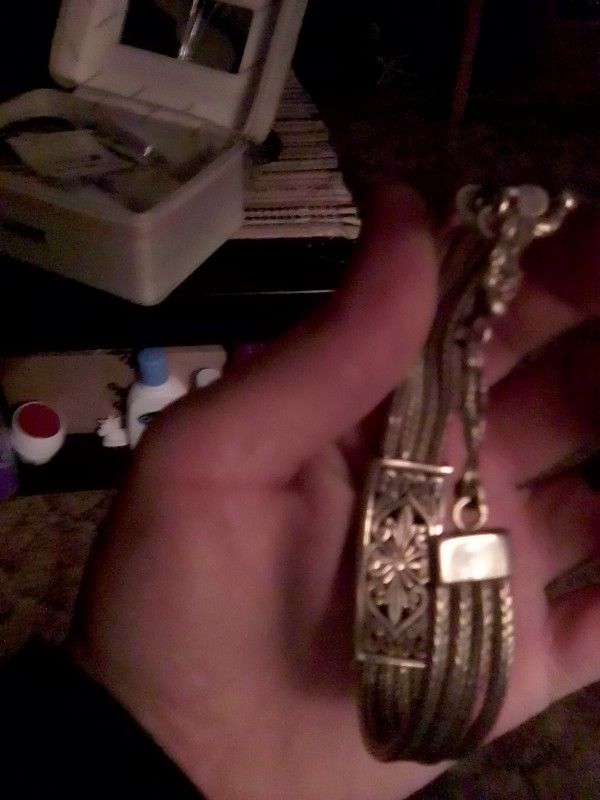 Silver Antique Opal Bracelet