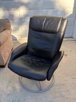 Microfiber sofa and black IKEA recliner