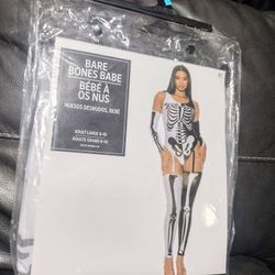 NEW Bare Bones Babe Adult Large Skeleton Costume