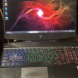 HP Omen 15 Gaming Laptop Intel Core i7-10th Gen 16GB RAM 256GB SSD + 1TB HDD GTX 1660Ti 6GB Win 11 RGB Keyboard, Good Battery , Charger. 