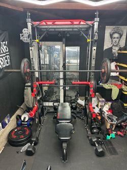 Squat rack with cable options