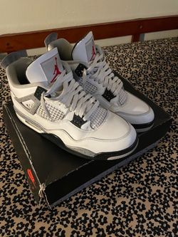 Jordan 4 white sneakers