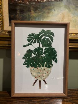 Framed Monstera Plant Art Print