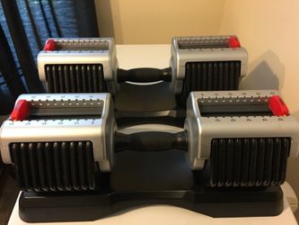 Mileage Fitness Adjustable Dumbbells 0 55lbs. for Sale in Greensboro NC OfferUp