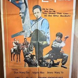 Original 1970s “The Master Blasters” Movie Poster – Angela Mao / Jimmy Wang Yu – Kung Fu Classic