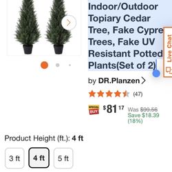 Brand New Artificial Topiary Trees 