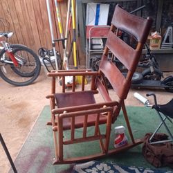 Vintage Costa Rican Folding Rocking Chair