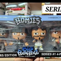 HOMIES Big Headz
 Series #1
4 inch PVC Vinyl Collectible 4-Pack Figure Set
