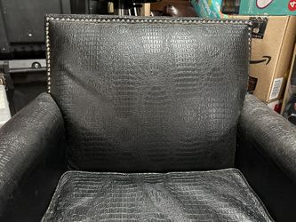 Black crocodile armchair
