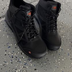 Black Steel Toed Work Boots 