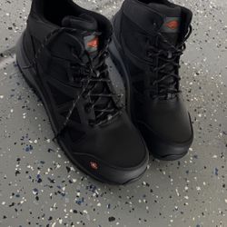 Black Steel Toed Work Boots 
