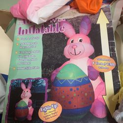 Front Yard Inflatable Bunny 8ft