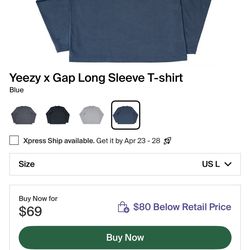 Yeezy Gap Long Sleeve