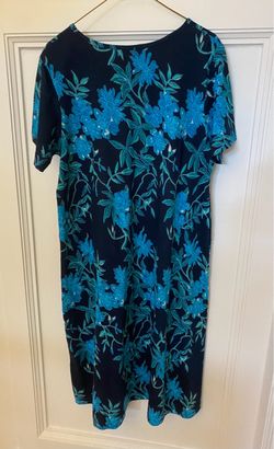 La Cera Floral Print A-Line Dress, Large