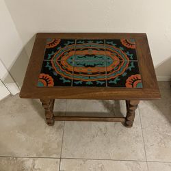 Vintage 1930s Taylor Tilery California Tile-Top Side Table