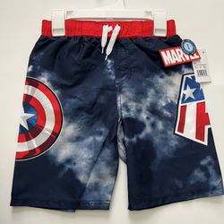 Captain America Swim Trunk For Boys 