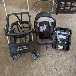 Baby Trend Car Seat And Base And Snap And Go Stroller 