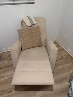 Cream Chaise Rocking Chair