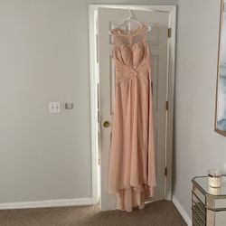 Izidress Soft Peach Mother Of The Bride Sleeveless Wedding Dress