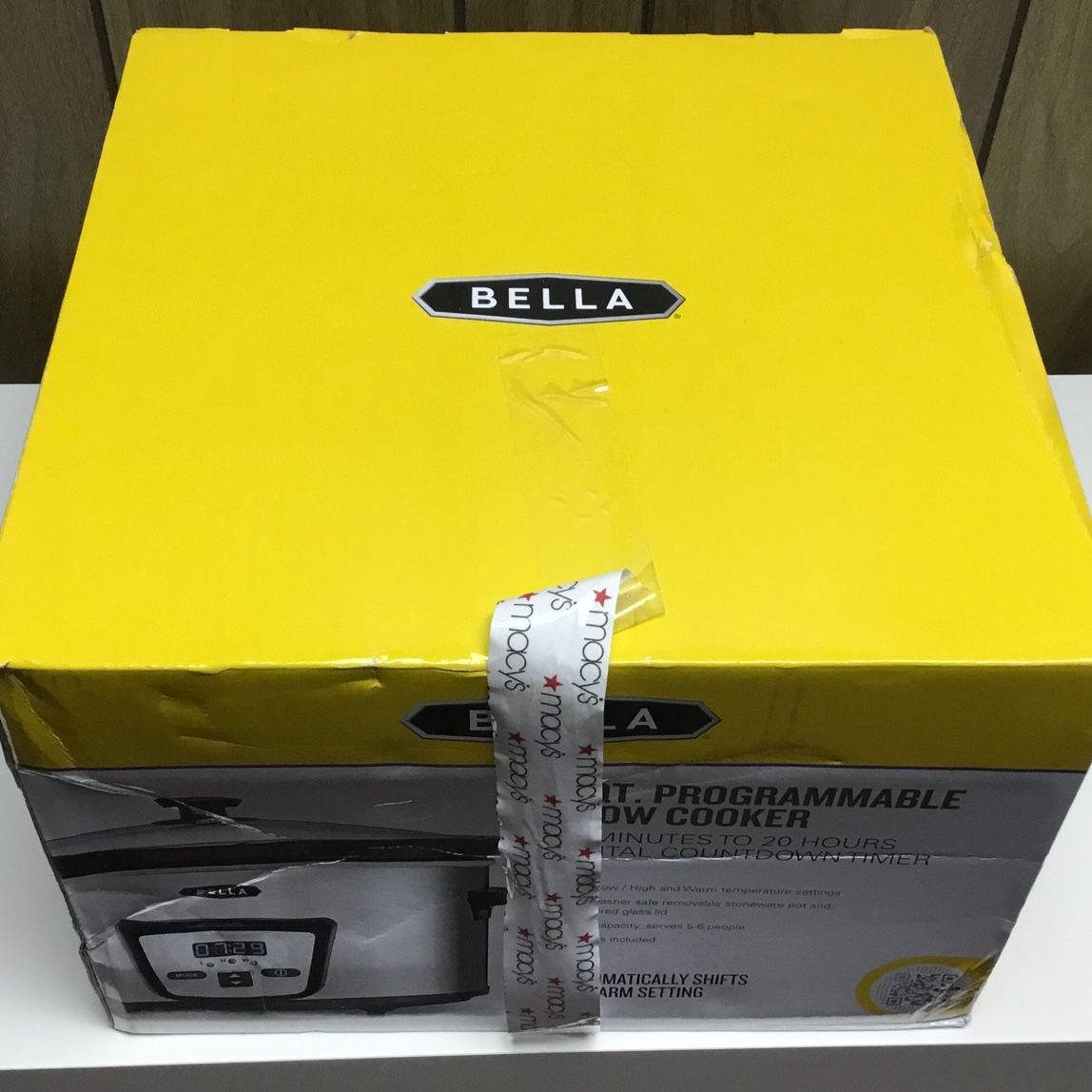 5-qt Programmable Slow Cooker, Dipper, Dishwasher Safe, New, Never Opened, Bella,15.15 x 10.82 x 9.64inch